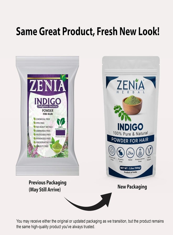 Zenia Indigo Powder (Indigofera Tinctoria) | Hair/Beard Dye Color 1lb (454g) | 100% Pure & Natural | No Preservatives - Image 2